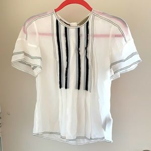 Burberry white silk shirt